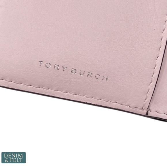 NEW Tory Burch Small Robinson Spazzolato Wallet Powder Pink Patent Leather - Picture 14 of 14